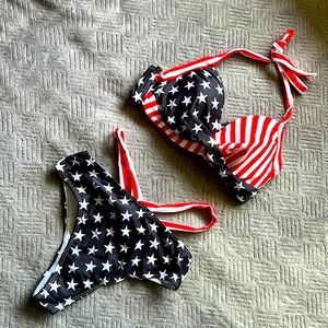 Shein Stars and Stripes swimsuit